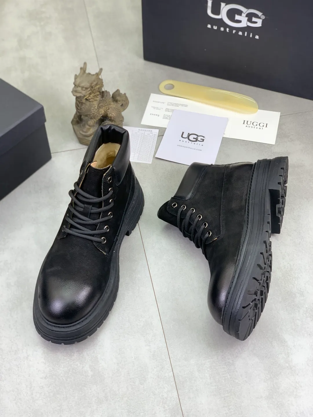 Men's men's shoes 💰P660 New arrival 🆕🆕🆕 IUGGI Men's British retro Martin boots Winter new men's outdoor hiking boots First layer of cowhide on the outside and wool on the inside Comfortable and warm Rubber sole sole Non-slip and firm Trendy and fashionable Casual and versatile Size: 38-44 (45 customized) Color: three colors